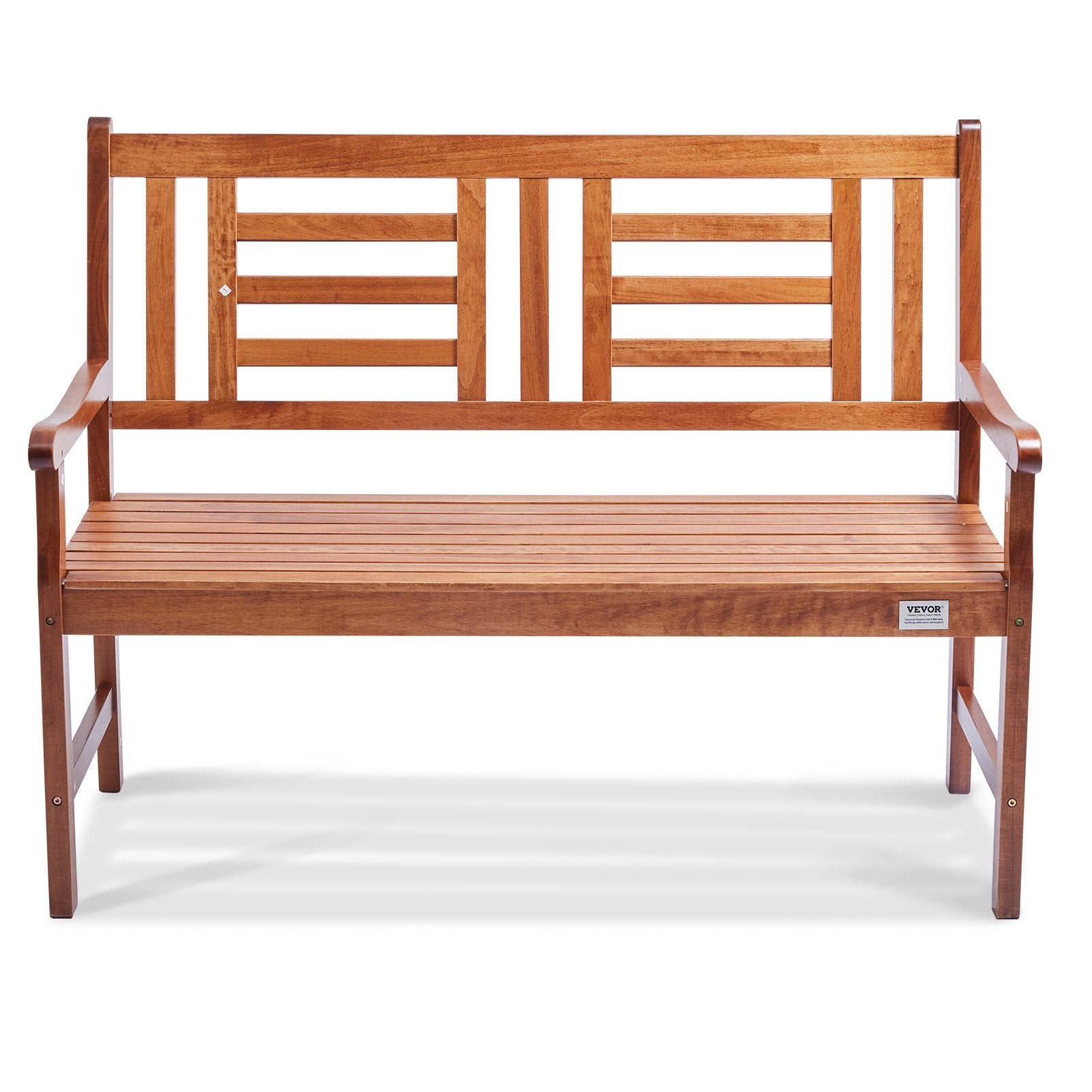 VEVOR Outdoor Bench, 48 inches Wood Garden Bench for Outdoors, 700 lbs Load Capacity Bench, Outdoor Garden Park Bench with Backrest and Armrests, Patio Bench for Garden, Park, Yard, Front Porch 