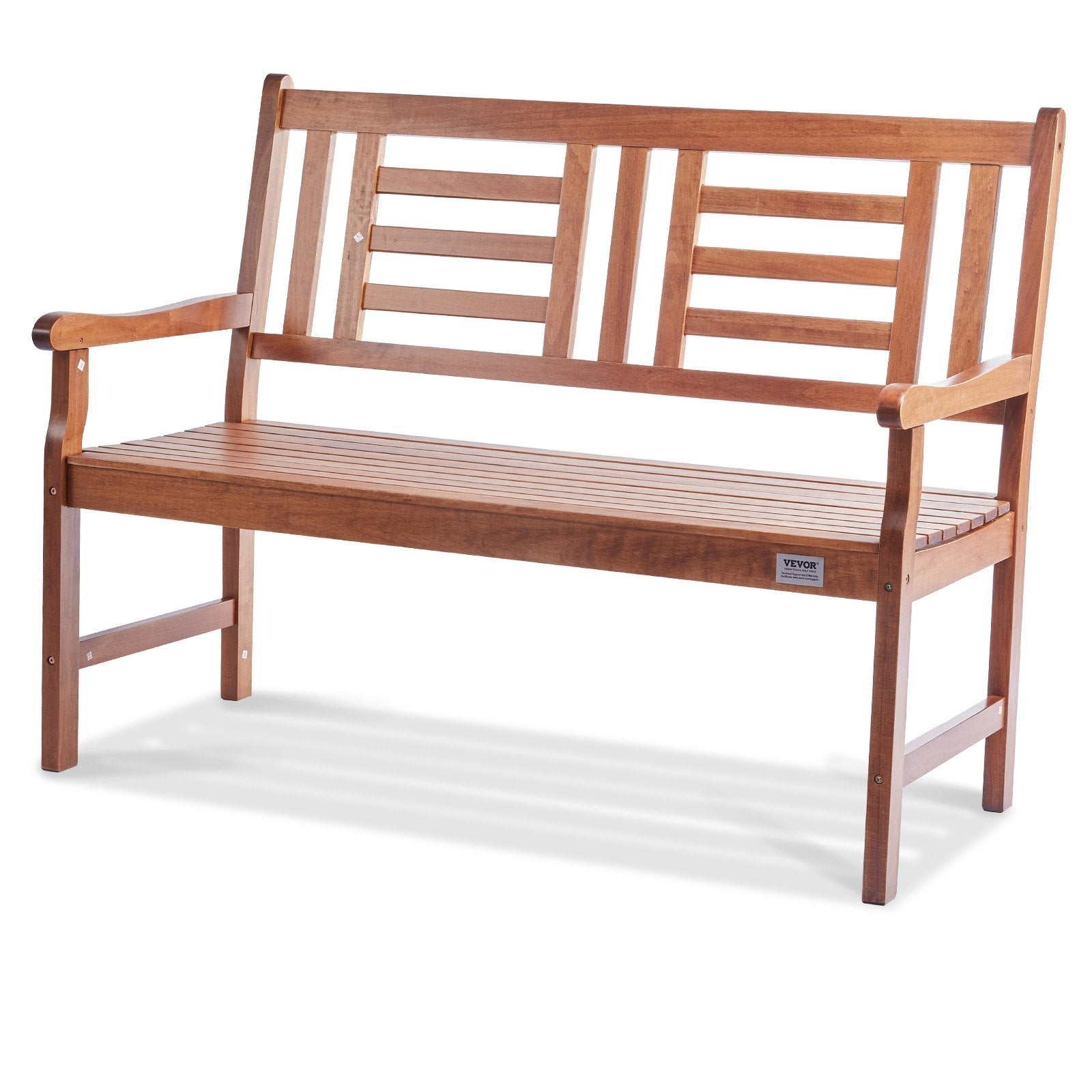 VEVOR Outdoor Bench, 48 inches Wood Garden Bench for Outdoors, 700 lbs Load Capacity Bench, Outdoor Garden Park Bench with Backrest and Armrests, Patio Bench for Garden, Park, Yard, Front Porch 