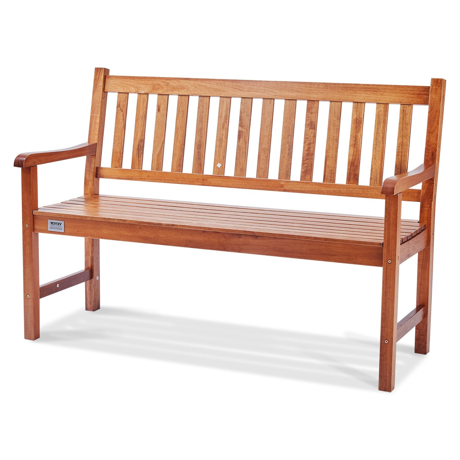 VEVOR Outdoor Bench, 50 inches Wood Garden Bench for Outdoors, 800 lbs Load Capacity Bench, Outdoor Garden Park Bench with Backrest and Armrests, Patio Bench for Garden, Park, Yard, Front Porch 