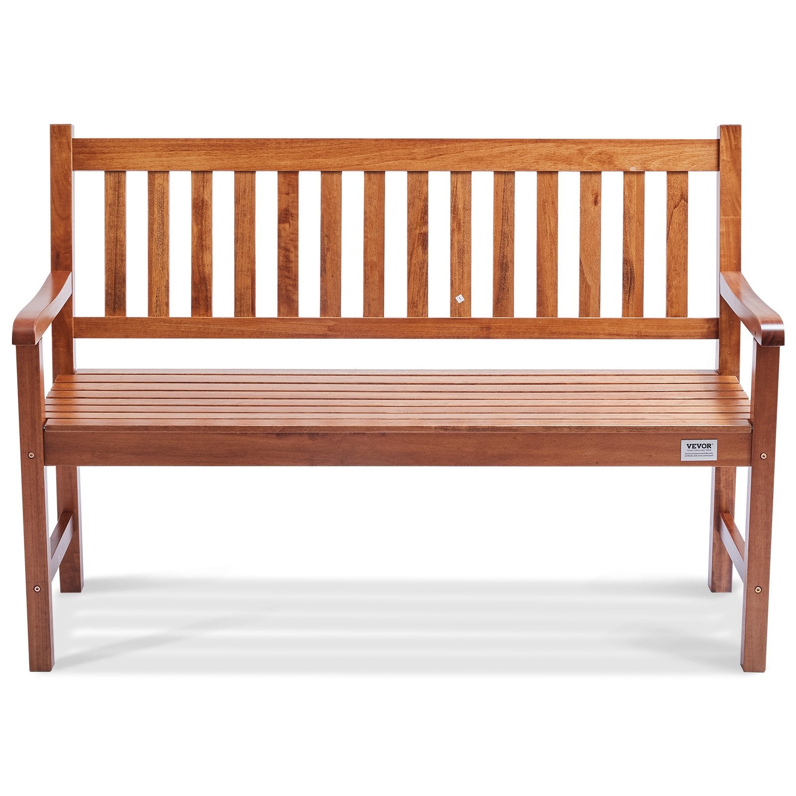 VEVOR Outdoor Bench, 50 inches Wood Garden Bench for Outdoors, 800 lbs Load Capacity Bench, Outdoor Garden Park Bench with Backrest and Armrests, Patio Bench for Garden, Park, Yard, Front Porch 