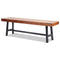 VEVOR Outdoor Bench, 63 inches Wood Garden Bench with Metal Leg for Outdoors, 500 lbs Load Capacity Bench, Outdoor Garden Park Bench, Dining Bench Patio Bench for Garden, Park, Yard, Front Porch