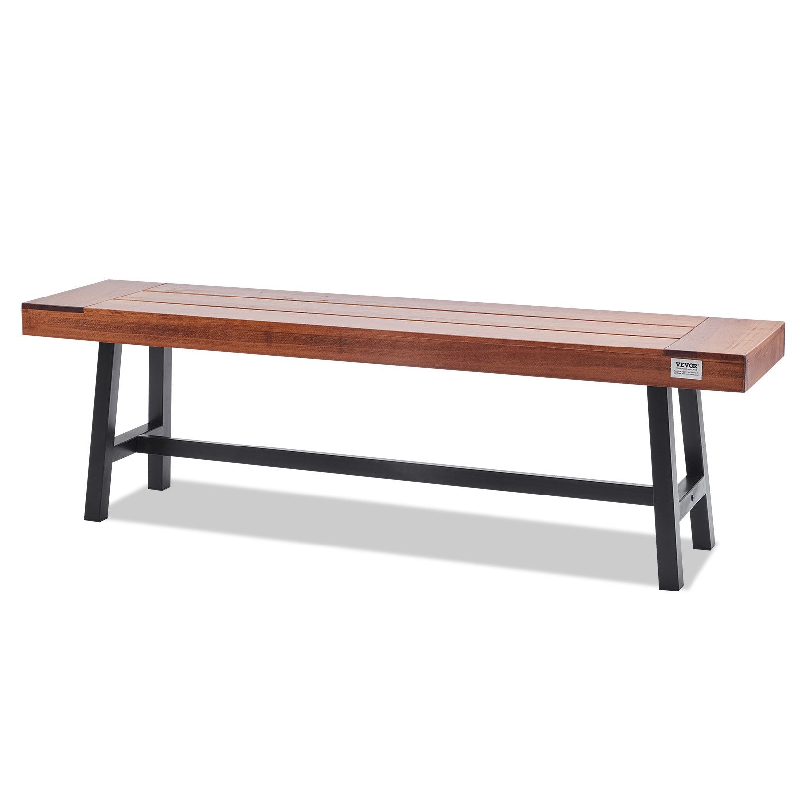 VEVOR Outdoor Bench, 63 inches Wood Garden Bench with Metal Leg for Outdoors, 500 lbs Load Capacity Bench, Outdoor Garden Park Bench, Dining Bench Patio Bench for Garden, Park, Yard, Front Porch 