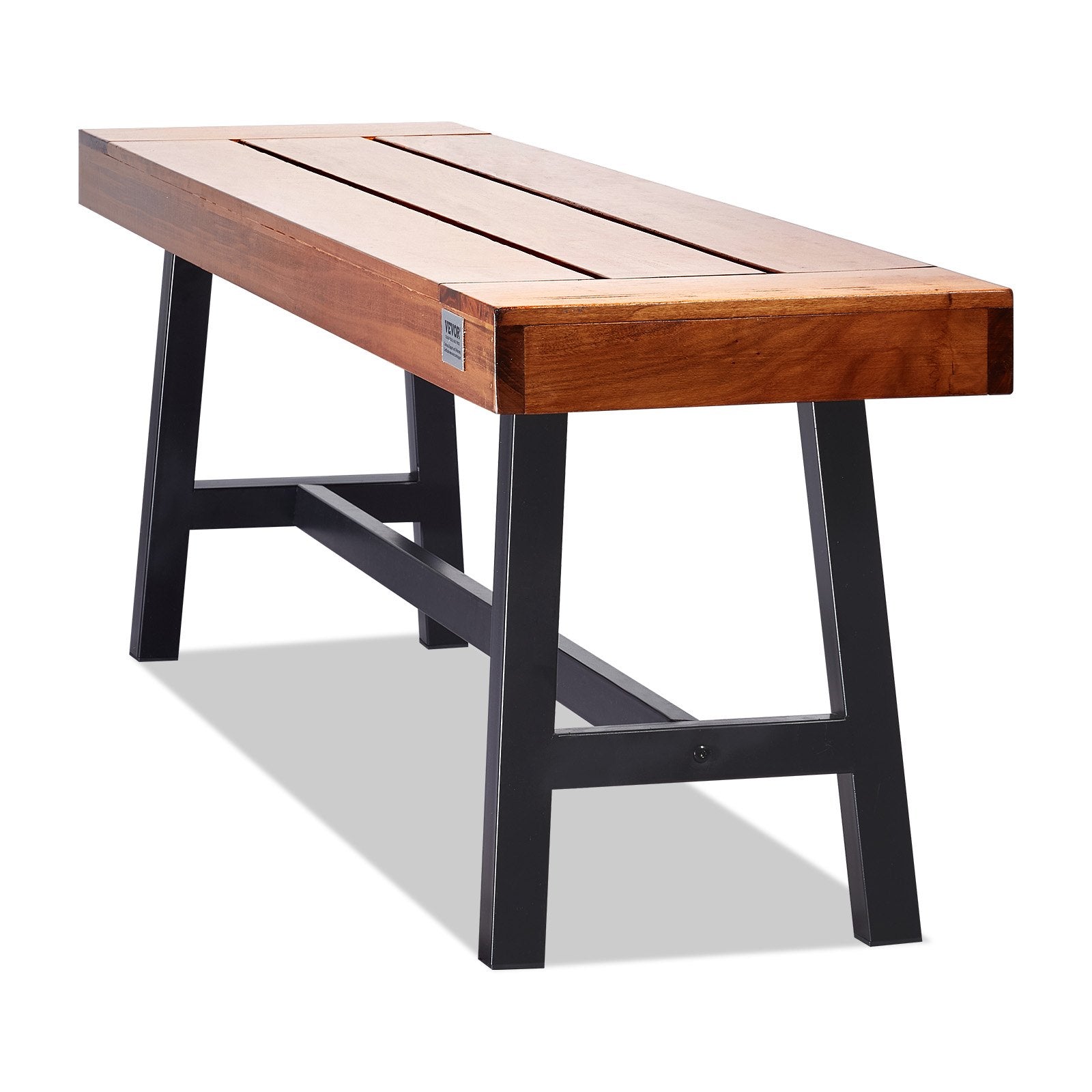 VEVOR Outdoor Bench, 63 inches Wood Garden Bench with Metal Leg for Outdoors, 500 lbs Load Capacity Bench, Outdoor Garden Park Bench, Dining Bench Patio Bench for Garden, Park, Yard, Front Porch 