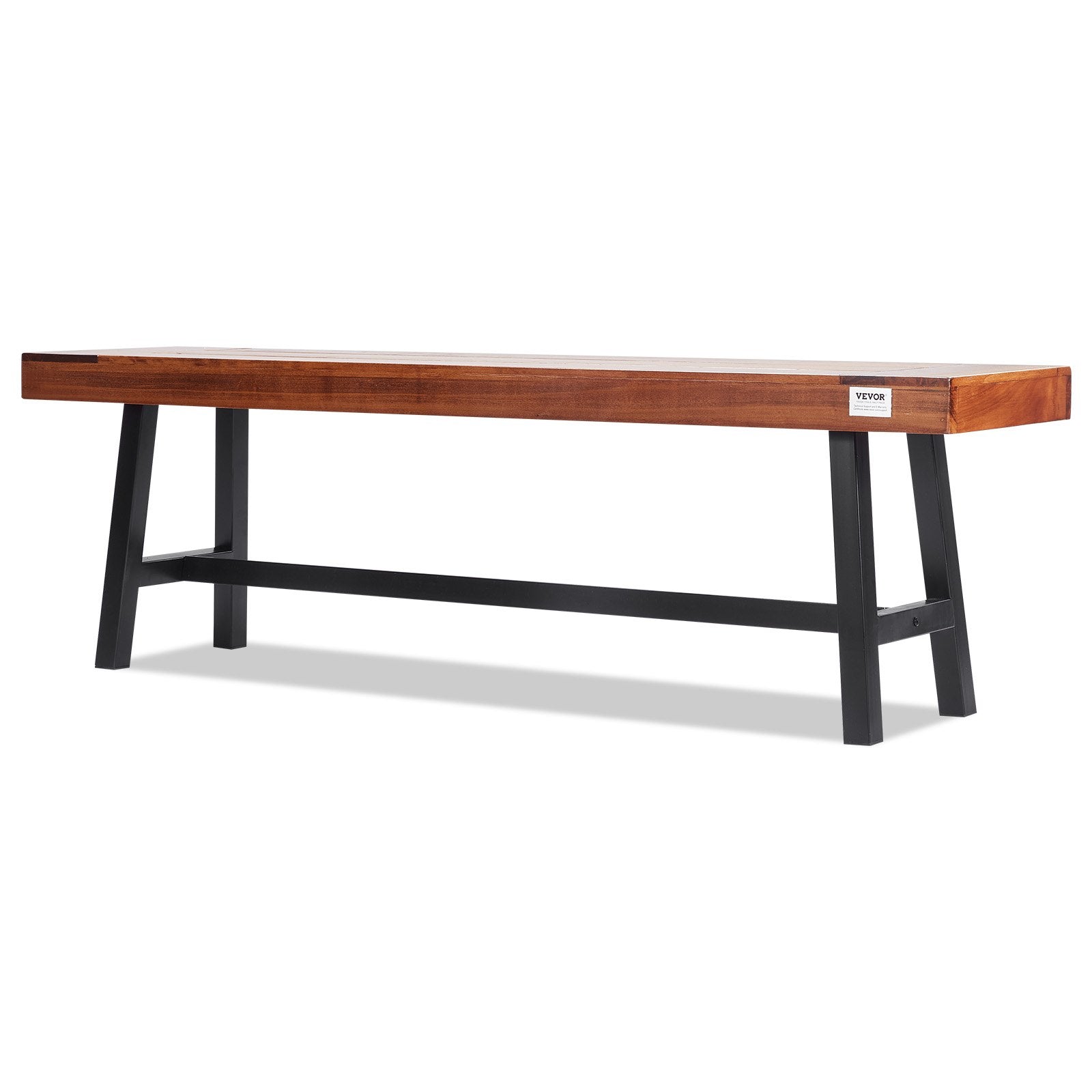VEVOR Outdoor Bench, 63 inches Wood Garden Bench with Metal Leg for Outdoors, 500 lbs Load Capacity Bench, Outdoor Garden Park Bench, Dining Bench Patio Bench for Garden, Park, Yard, Front Porch 