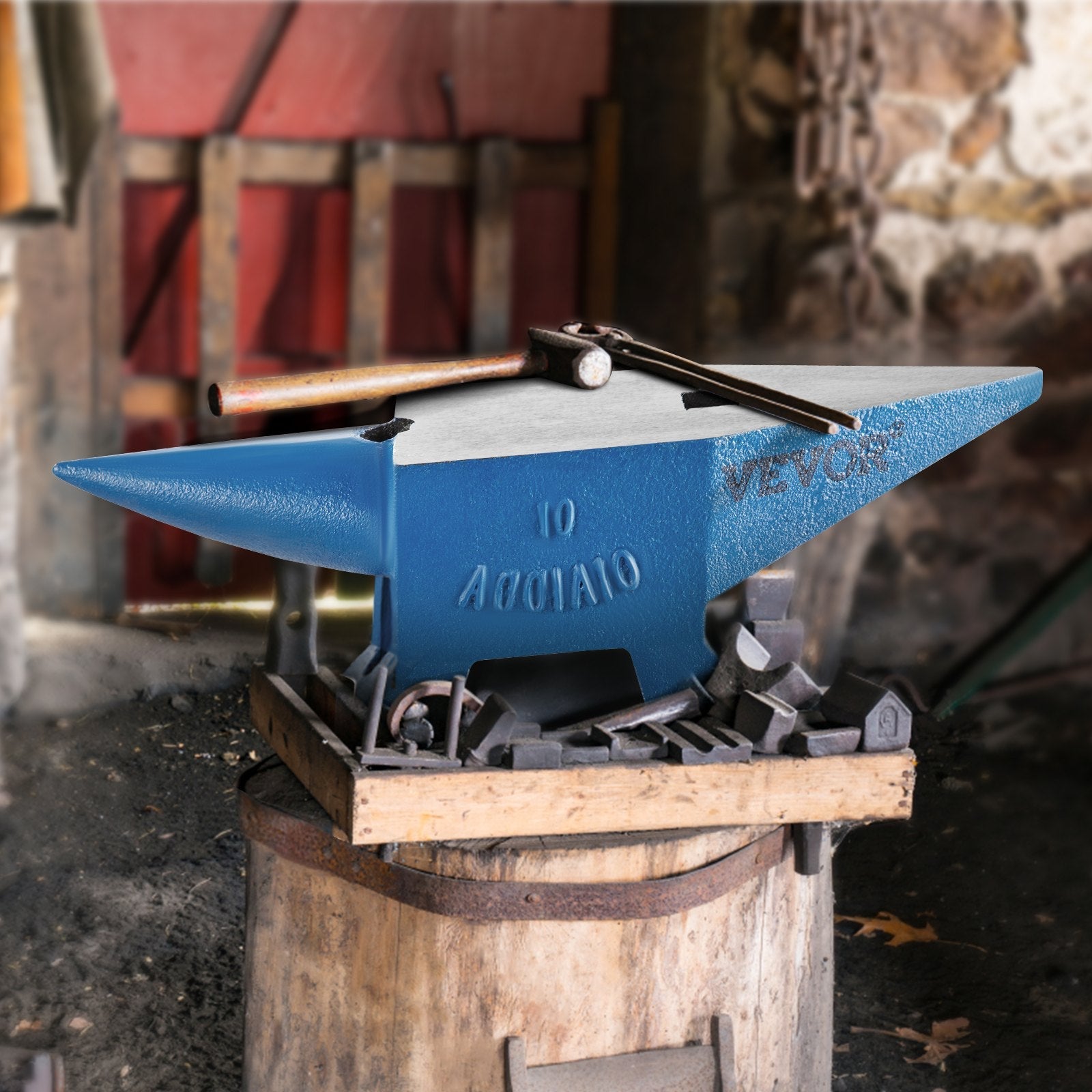 Steel Anvil Blacksmith 22LBS (10KG) Forged Steel W/ Round And Square Hole 