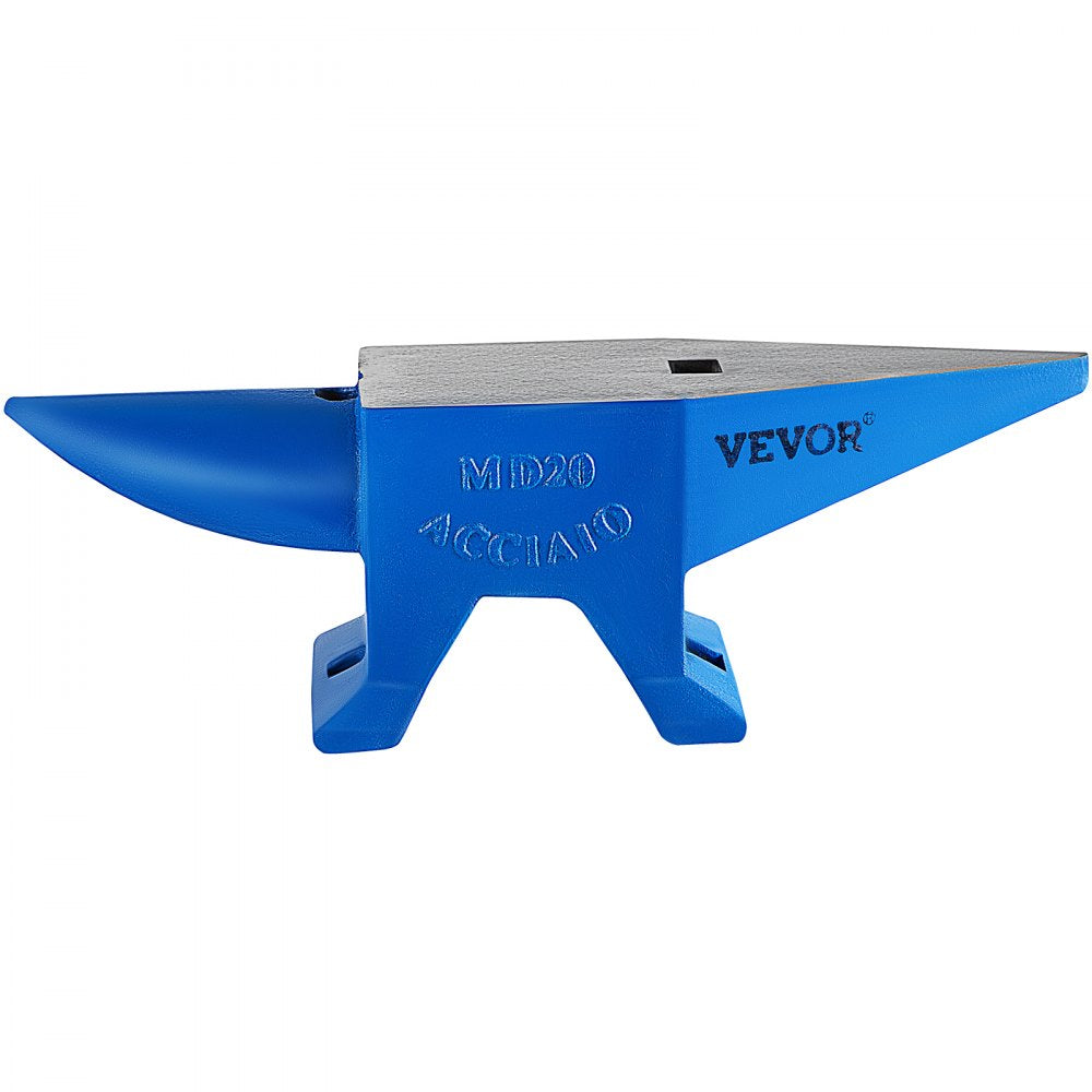 VEVOR Single Horn Anvil 44Lbs Steel Anvil Blacksmith for Sale Forge Tools and Equipment Anvil Rugged Round and Square Hole Horn Anvil Blacksmith Jewelers Metalsmith Blacksmith Tool 