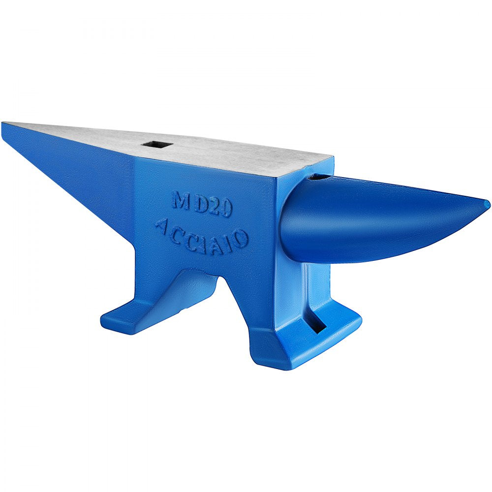 VEVOR Single Horn Anvil 44Lbs Steel Anvil Blacksmith for Sale Forge Tools and Equipment Anvil Rugged Round and Square Hole Horn Anvil Blacksmith Jewelers Metalsmith Blacksmith Tool 