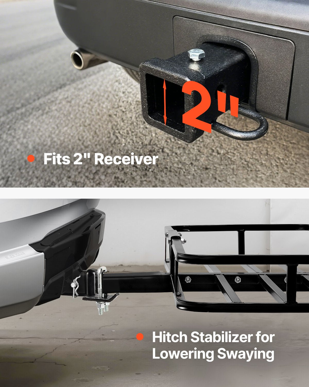 VEVOR 500 lbs Hitch Cargo Carrier Folding Hitch Cargo Carrier with Cargo Net 