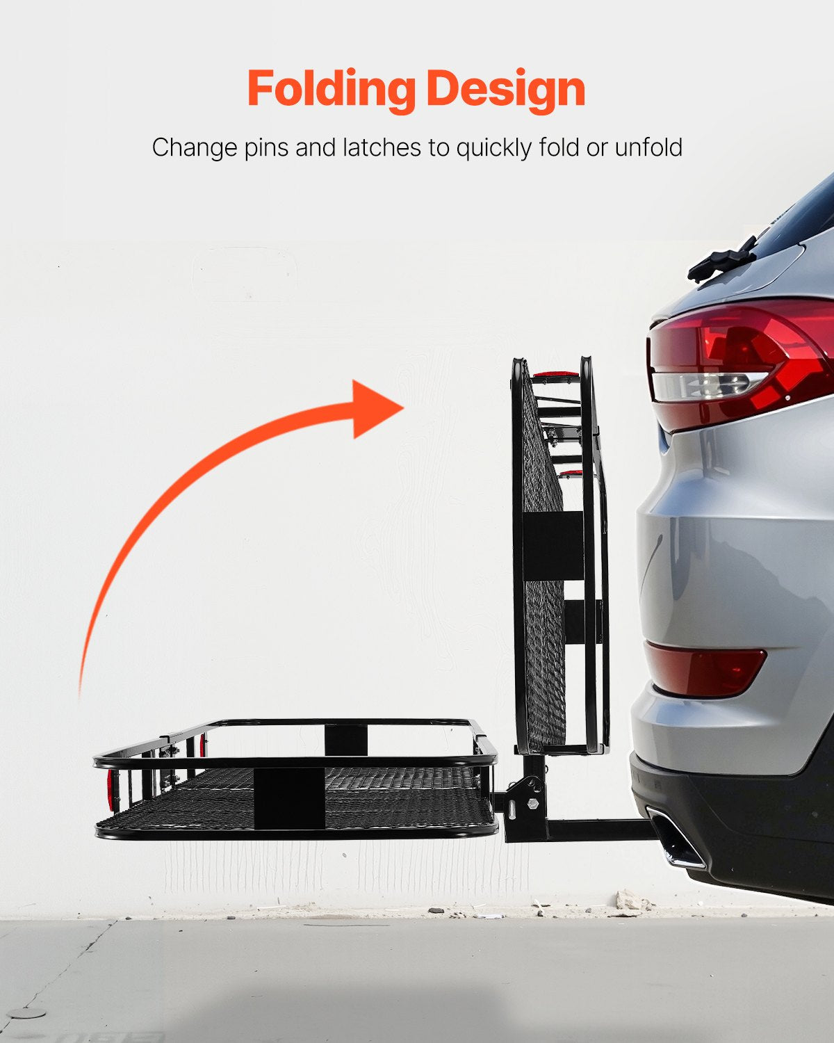 VEVOR 500 lbs Hitch Cargo Carrier Folding Hitch Cargo Carrier for 2" Receiver 
