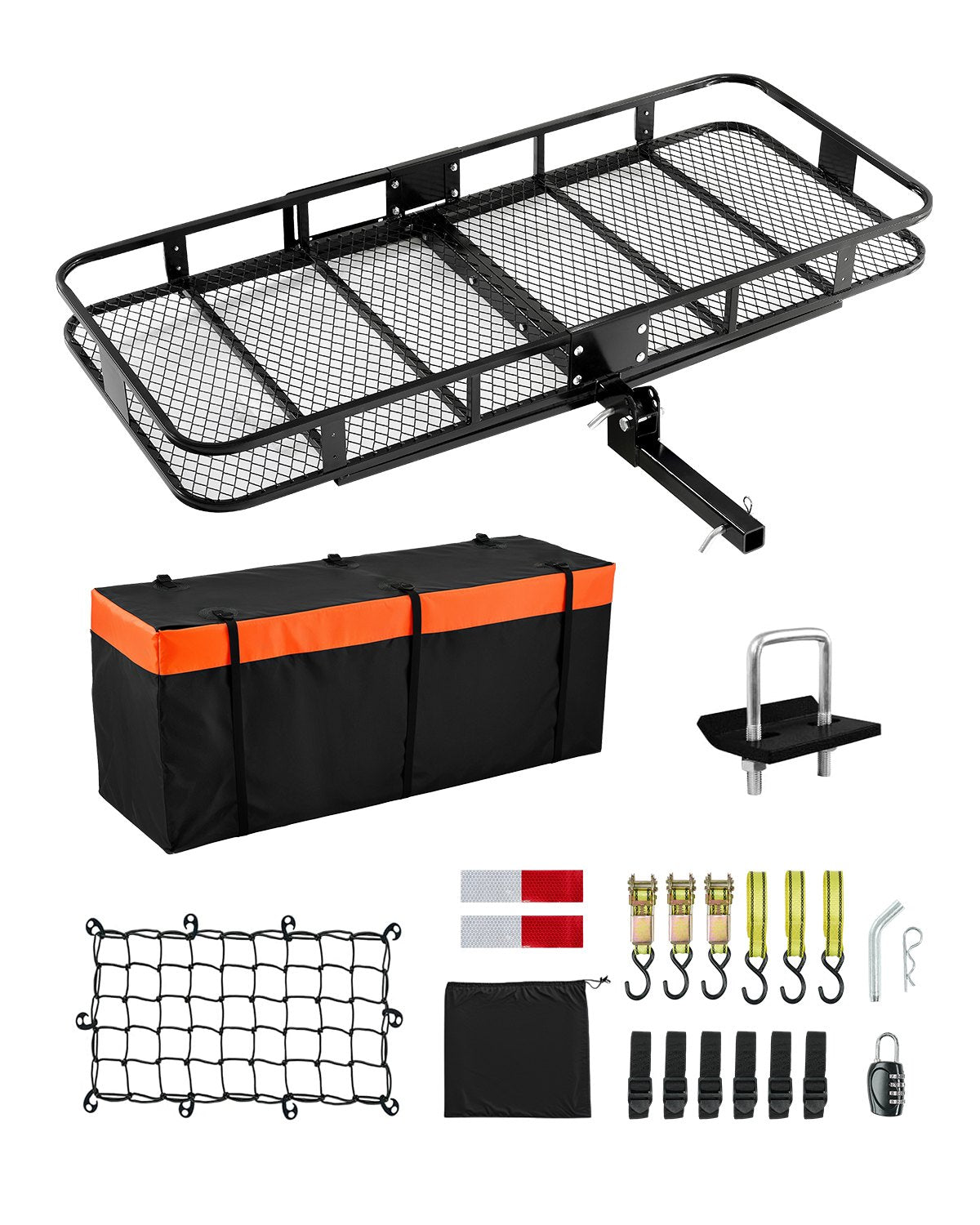 VEVOR 500 lbs Hitch Cargo Carrier Folding Hitch Cargo Carrier for 2" Receiver 