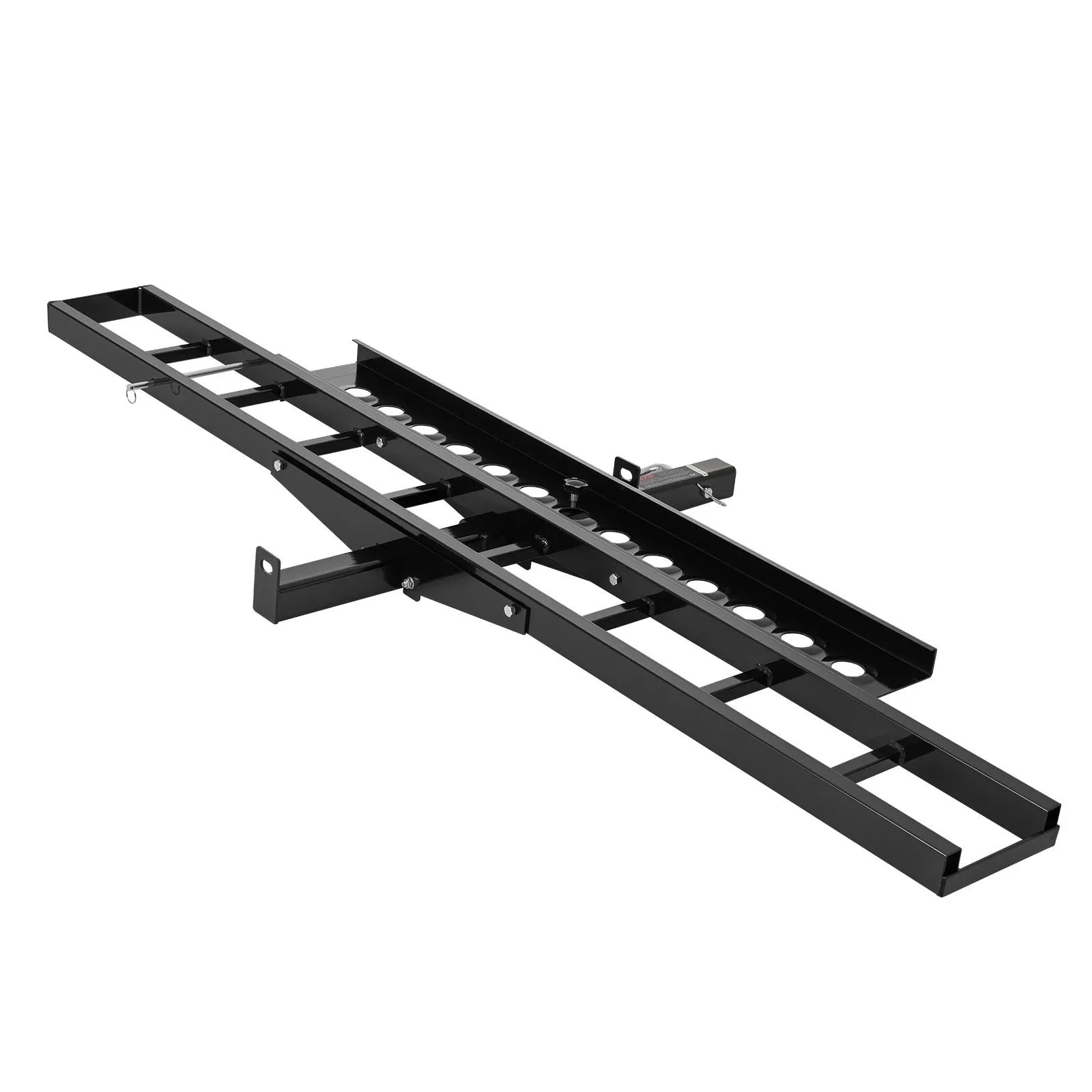 VEVOR Motorcycle Carrier, 500 lbs Capacity, Heavy Duty Steel Hitch Mount Rack with 47in Ramp, Ratchet Straps & Stabilizer, Scooter Dirt Bike Trailer Hauler for Car Truck with 2-Inch Hitch Receiver 