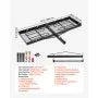 VEVOR 2-in-1 Hitch Cargo Carrier with Bike Rack – 62" x 20" Hitch Mount Cargo Basket, Holds 2 Bikes, 500 lb Capacity