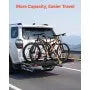 VEVOR 2-in-1 Hitch Cargo Carrier with Bike Rack – 62" x 27" Hitch Mount Cargo Basket, Holds Up to 4 Bikes, 500 lb Capacity