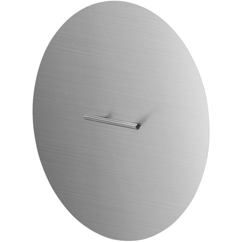 VEVOR Fire Pit Lid 20 Inch Round Fire Ring Lid Cover 1.5mm Thick 430 Stainless Steel Burner Pan Cover for Patio Fire Pit Pan 