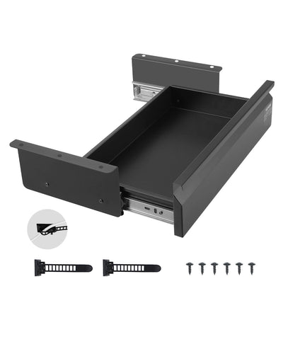 VEVOR 16" Under Desk Drawer Organizer Slide-out Drawer Space Saver Home Office 
