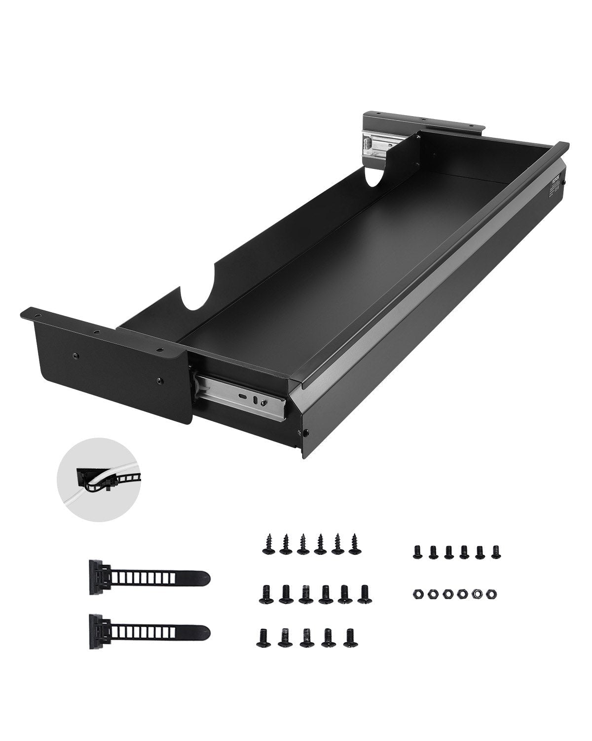 VEVOR 33" Under Desk Drawer Organizer Slide-out Drawer Space Saver Home Office 