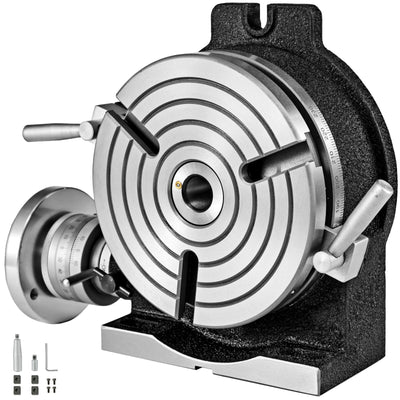 VEVOR Rotary Table 8 Inch/200 MM Horizontal Vertical Rotary Table 3-Slot Rotary Table for Milling Machine MT-3 Rotary Table for Milling 360 Degrees Precision Rotary Table 