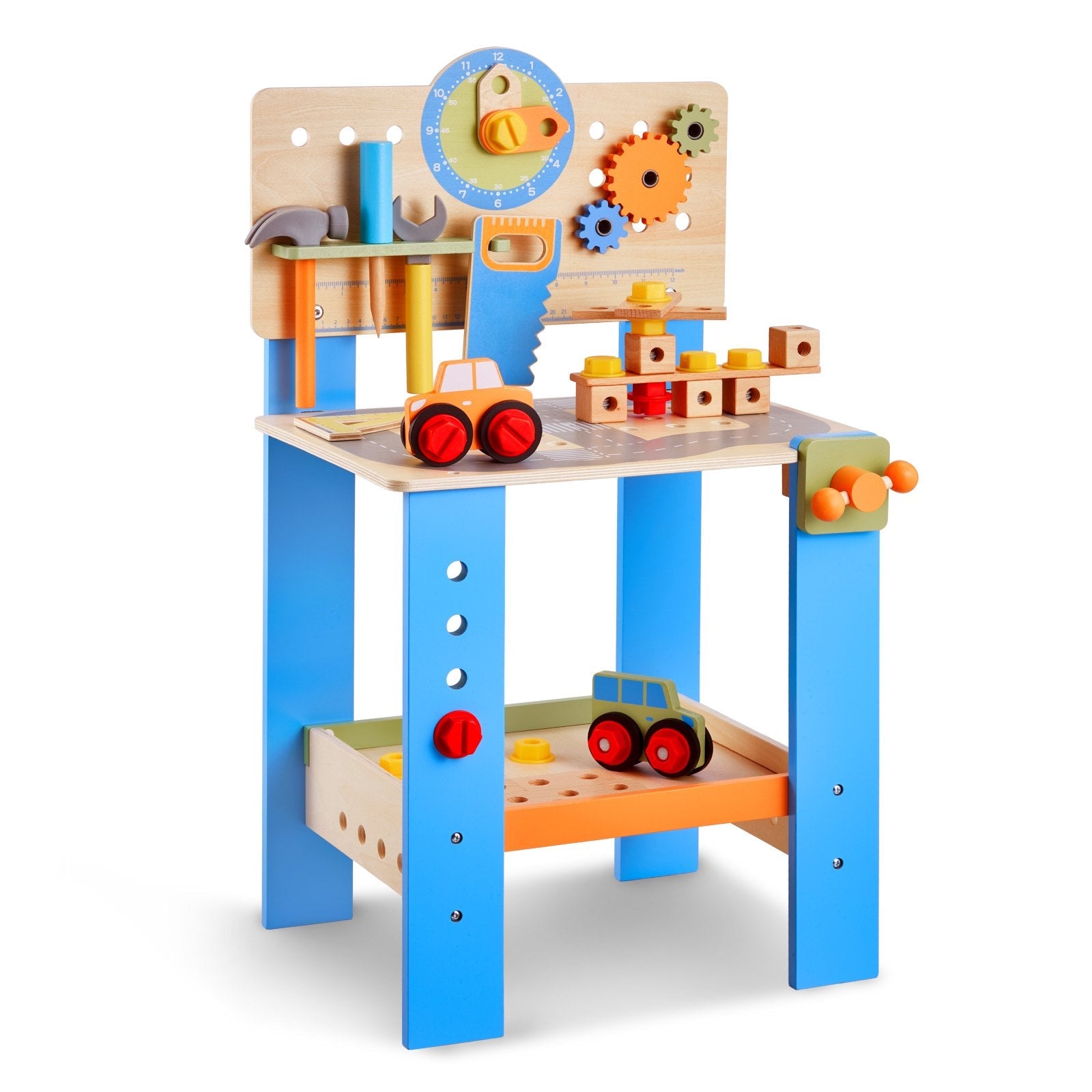 VEVOR Wooden Tool Bench for Kids 3 Years+ Toy Workbench Pretend Play Toy Kits 