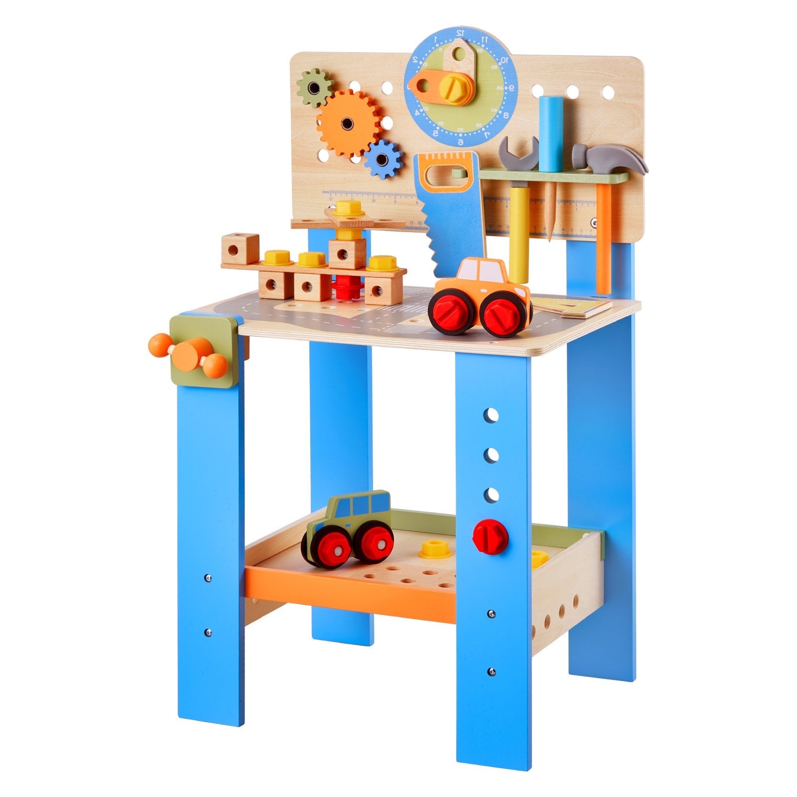 VEVOR Wooden Tool Bench for Kids 3 Years+ Toy Workbench Pretend Play Toy Kits 
