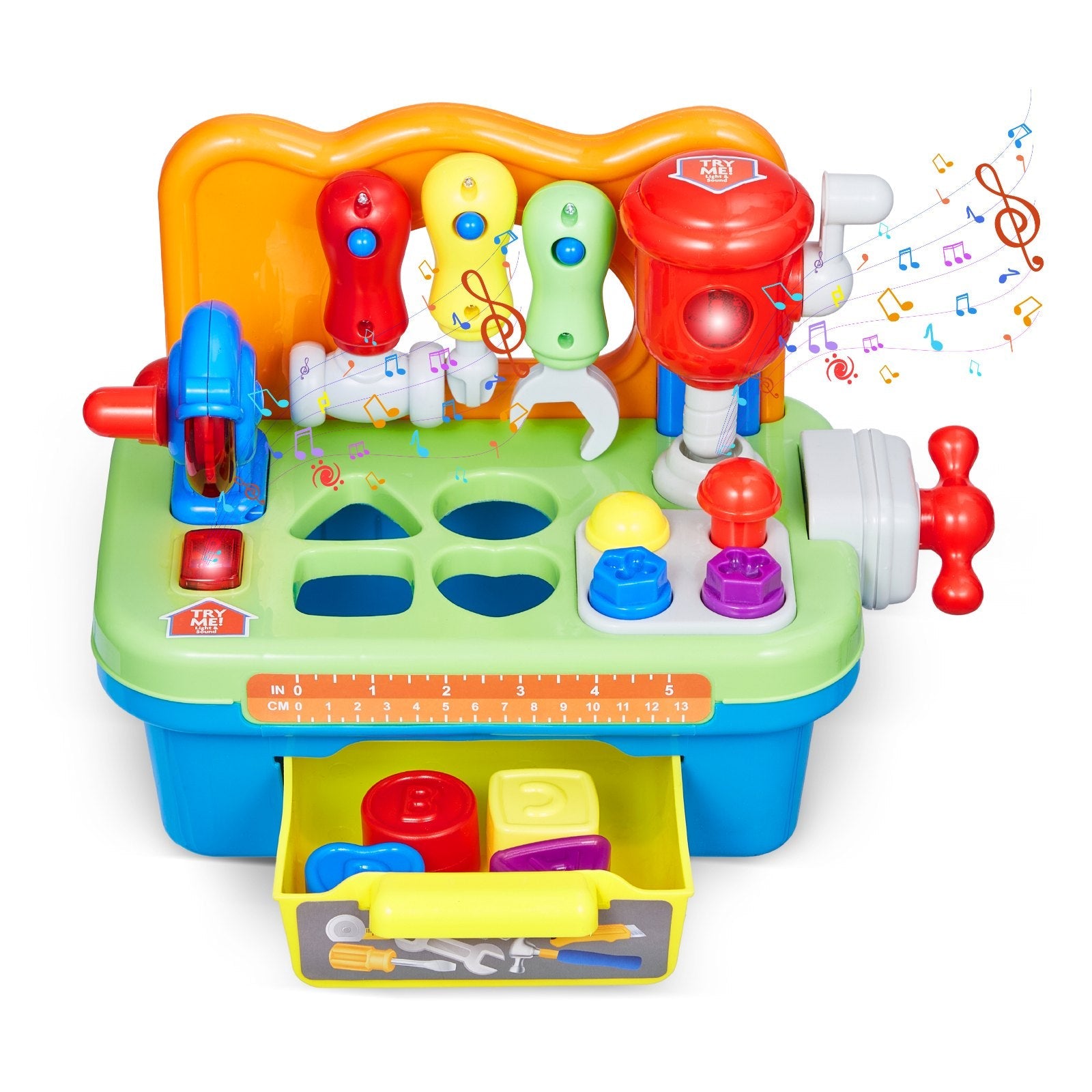 VEVOR Musical Workbench for Toddler 2 Years+ Toy Musical Learning Workbench 