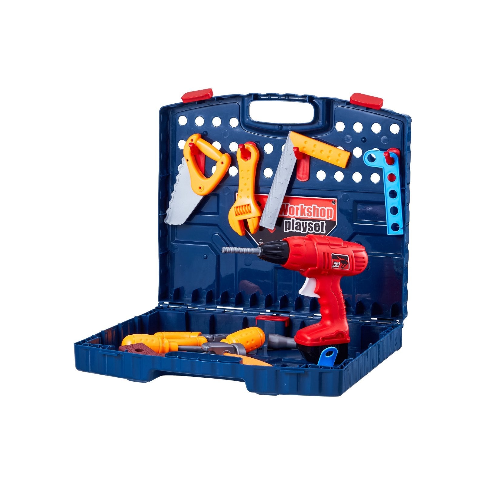 VEVOR Kids Workbench 56 pcs Tool Bench with Realistic Tools and Electric Drill 
