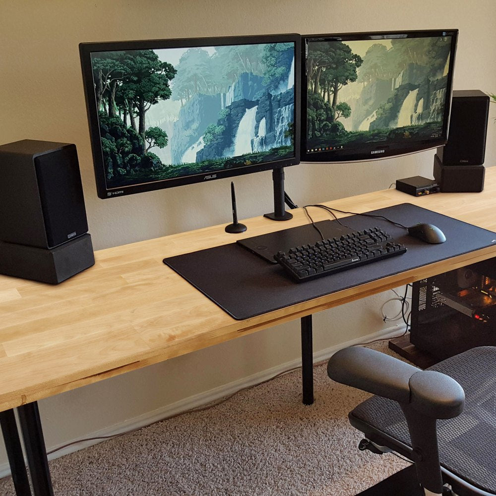 VEVOR Wood Table Top, 47.2" x 29.5" x 1.5", 330lb Load Capacity, Universal Solid One-Piece Maple Wood Desktop for Height Adjustable Electric Standing Desk Frame, Rectangular Countertop for Home Office 