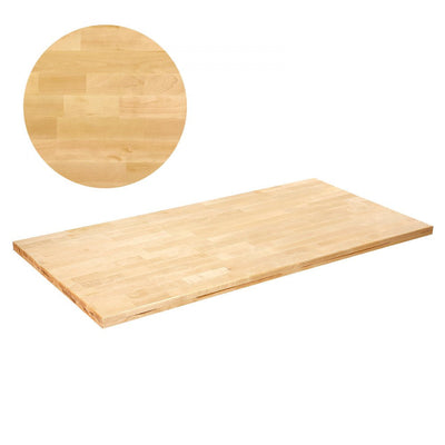 VEVOR Wood Table Top, 47.2" x 29.5" x 1.5", 330lb Load Capacity, Universal Solid One-Piece Maple Wood Desktop for Height Adjustable Electric Standing Desk Frame, Rectangular Countertop for Home Office 