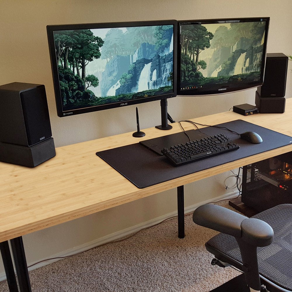 VEVOR Bamboo Table Top, 70.9" x 29" x 1.5", 330 lbs Load Capacity, Universal Solid One-Piece Bamboo Desktop for Height Adjustable Electric Standing Desk Frame, Rectangular Countertop for Home & Office 