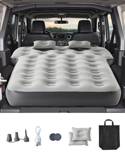 VEVOR Car Air Mattress Inflatable Car Camping Travel Sleeping Bed Built in Pump