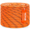 VEVOR Double Braided Polyester Rope, 3/8 in x 120 ft, 48 Strands, 4000 LBS Breaking Strength Outdoor Climbing Rope, Arborist Rigging Rope for Rock Hiking Camping Swing Rappelling Rescue, Orange/Black