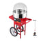 VEVOR Electric Cotton Candy Machine with Cart, 1000W Commercial Candy Floss Maker with Cover, Stainless Steel Bowl, Sugar Scoop and Drawer, Perfect for Home, Kids Birthday, Family Party, Red