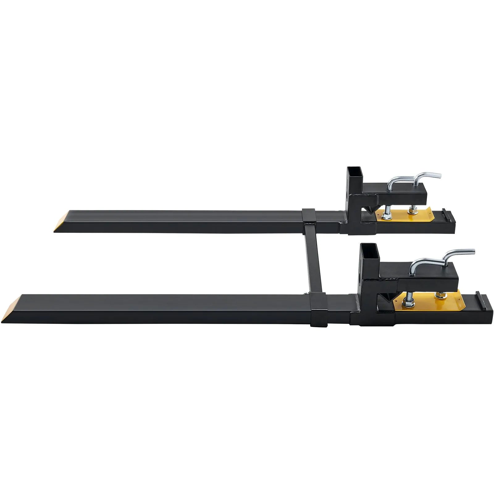 VEVOR Pallet Forks, 2000 lbs Clamp on Pallet Forks, 43" Total Length Heavy Duty Pallet Forks with Adjustable Stabilizer bar, Tractor Bucket Forks for Tractor Attachments, Skid Steer, Loader Bucket