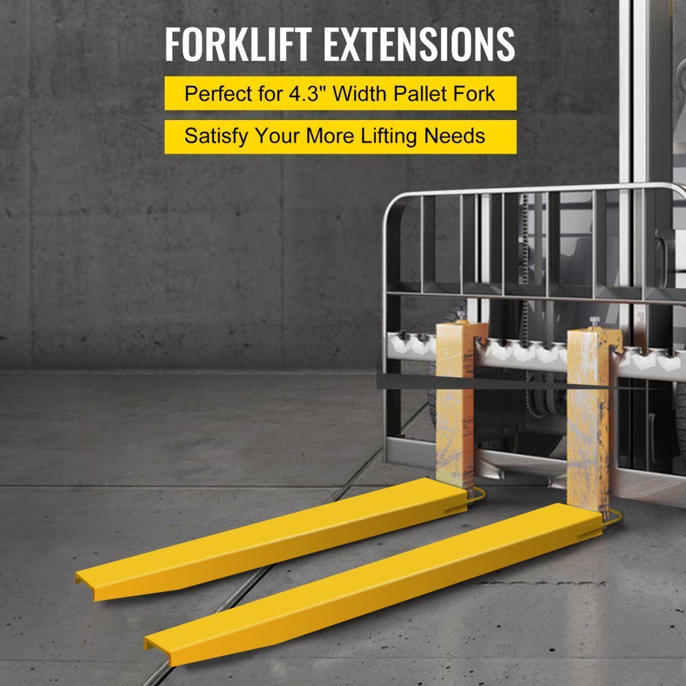 VEVOR Pallet Forks Extensions Steel Pallet Forks 60 x 4.5 Inch Heavy Duty Pallet Forks 152cm Length Forks Extensions for Forklift Lift Truck(60 x 4.5 Inch) 