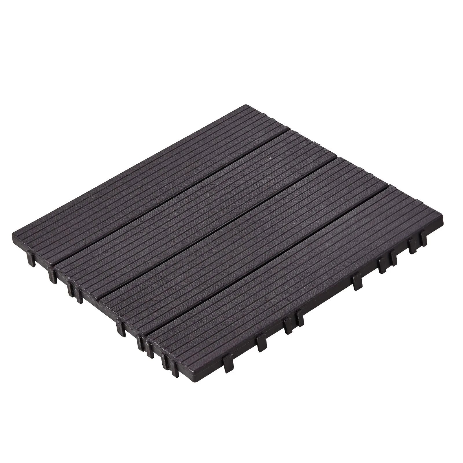 VEVOR Interlocking Deck Tiles 36 Pack 12"x12" Waterproof for Porch Dark Brown