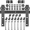 VEVOR Sliding Barn Door Hardware Kit, 10FT Barn Door Kit, 330LBS Load-Bearing Double Barn Door Hardware Kit, Carbon Steel Barn Door Track, Darn Door for 1.37-1.77\