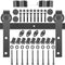 VEVOR Sliding Barn Door Hardware Kit, 9FT Barn Door Kit, 330LBS Load-Bearing Double Barn Door Hardware Kit, Carbon Steel Barn Door Track, Darn Door for 1.37-1.77\