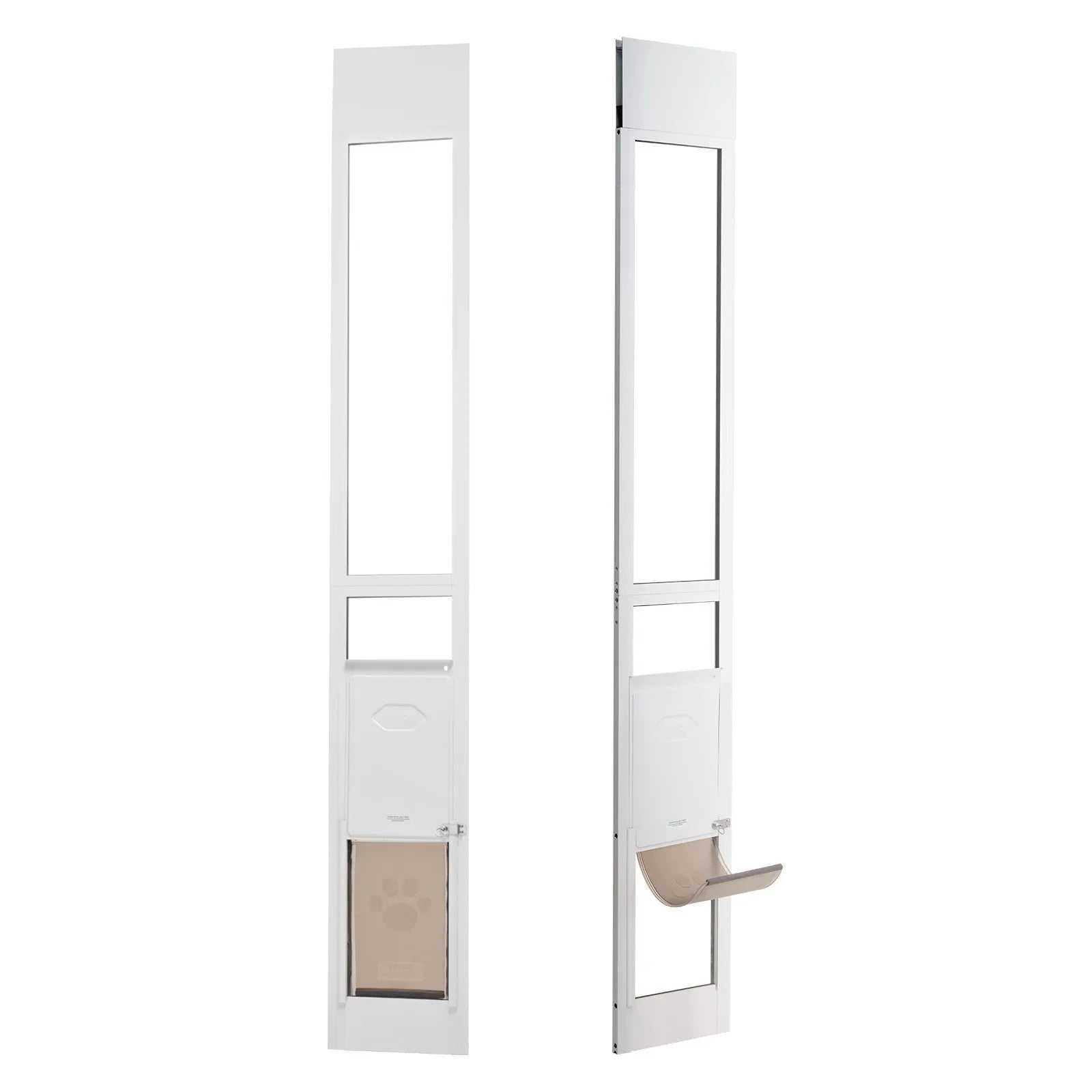 VEVOR Dog Door for Sliding Glass Door 75 7/8"-80 11/16" Adjustable Height M