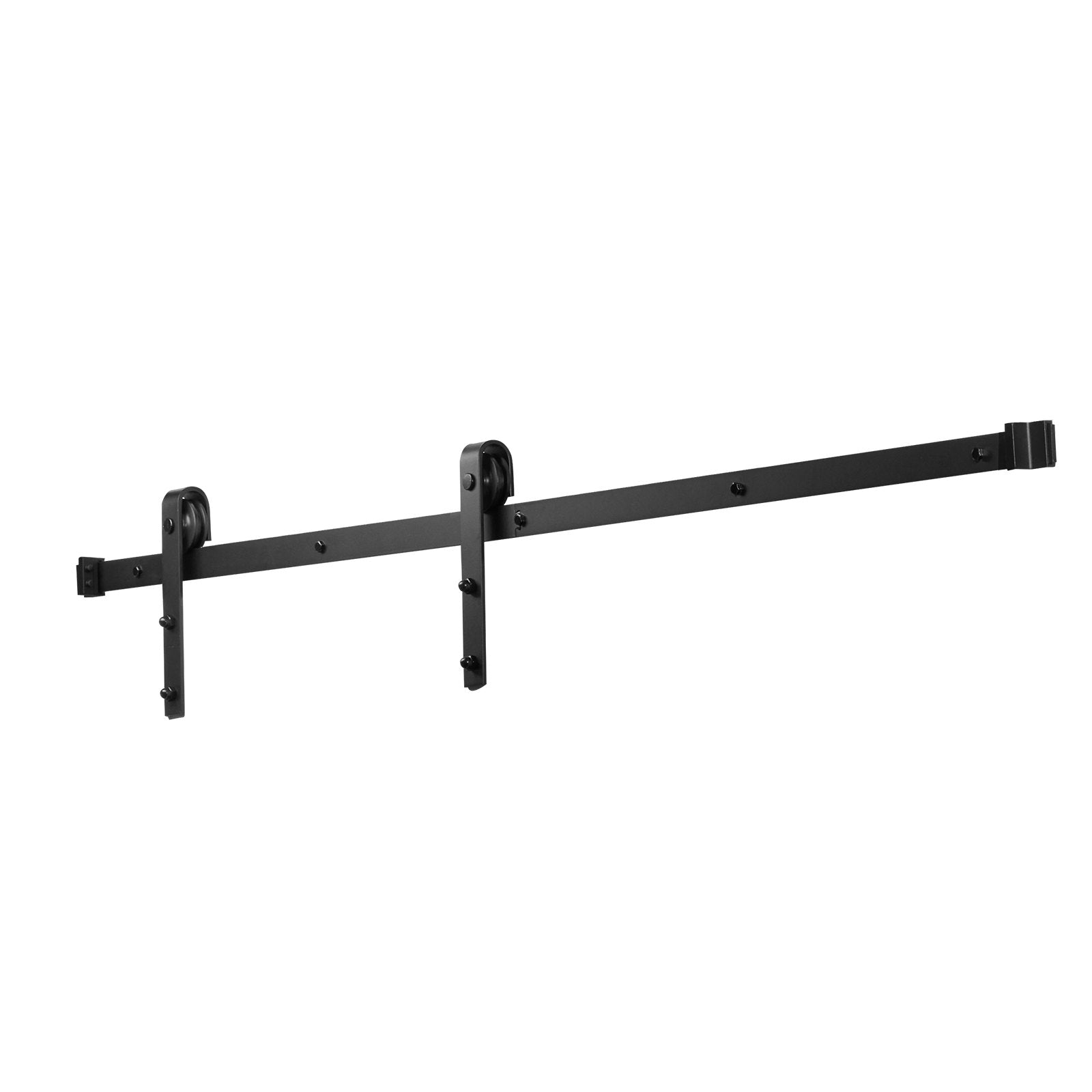 VEVOR 6FT Sliding Barn Door Hardware Kit for Single Sliding Barn Door Black 
