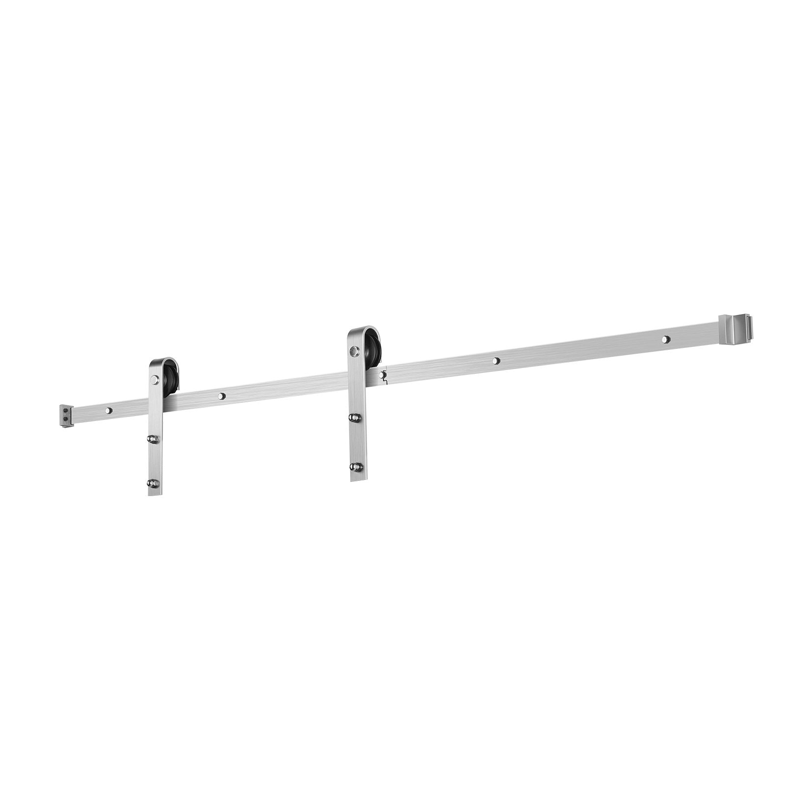 VEVOR 6.6FT Sliding Barn Door Hardware Kit for Single Sliding Barn Door Silver 