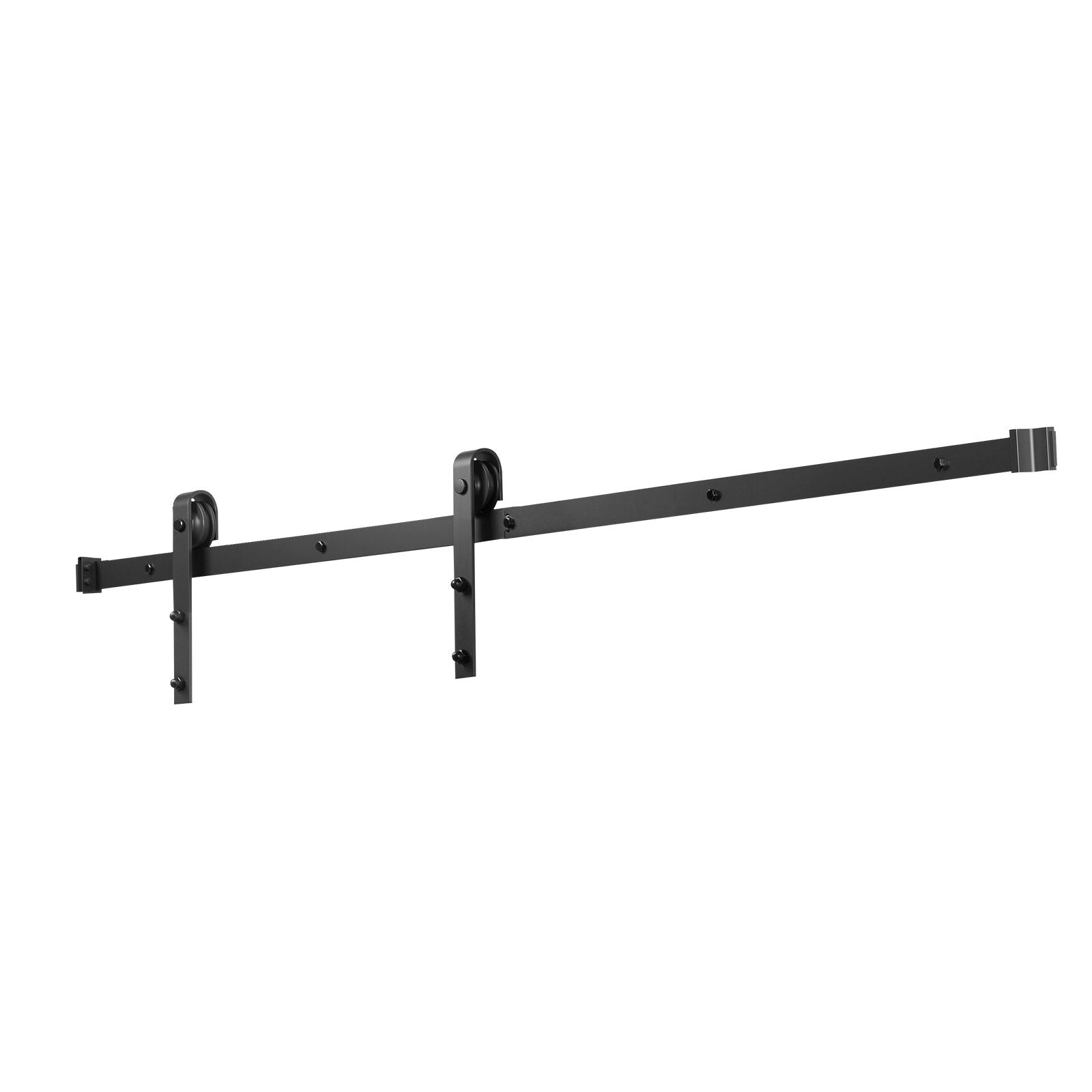 VEVOR 6.6FT Sliding Barn Door Hardware Kit for Single Sliding Barn Door Black 