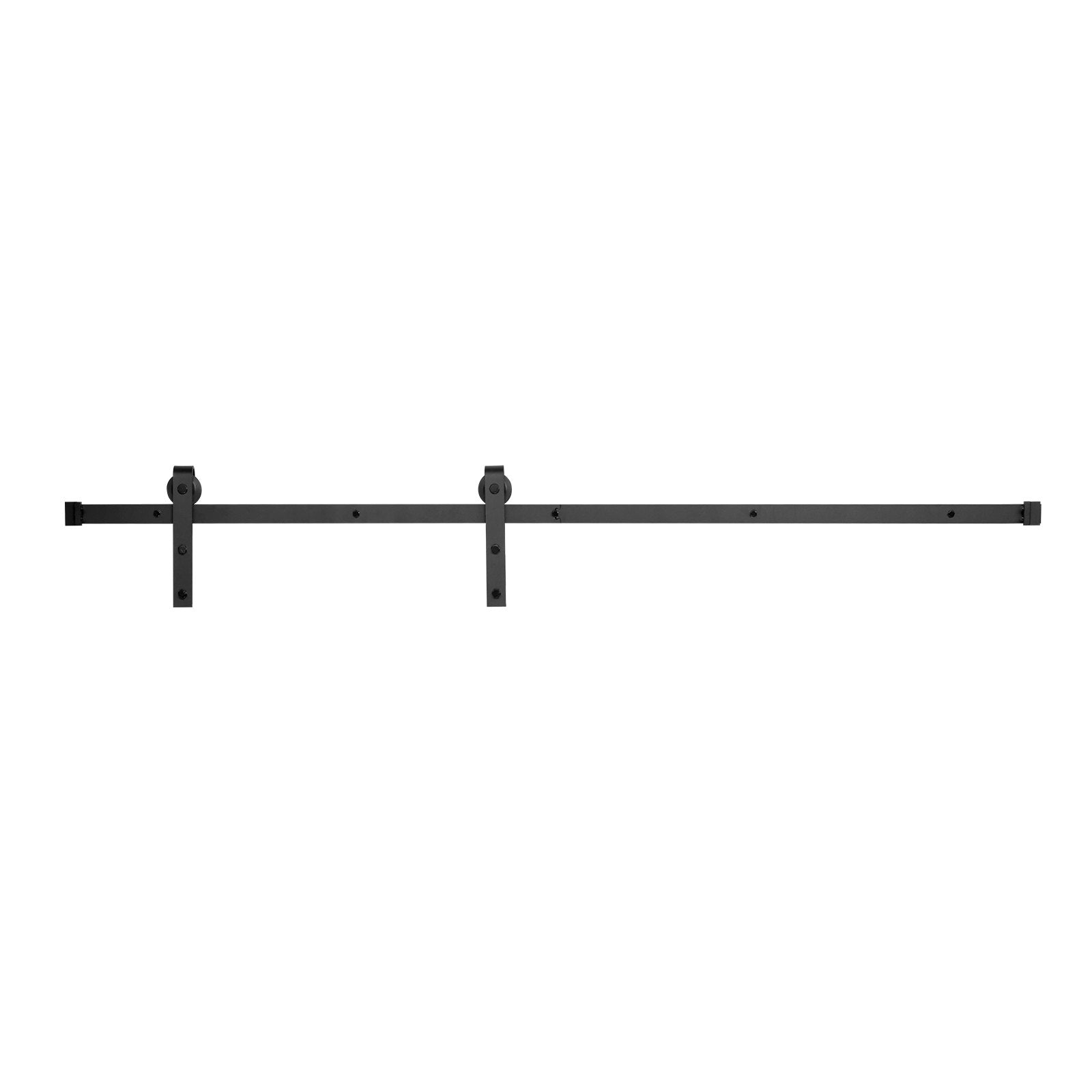 VEVOR 6.6FT Sliding Barn Door Hardware Kit for Single Sliding Barn Door Black 