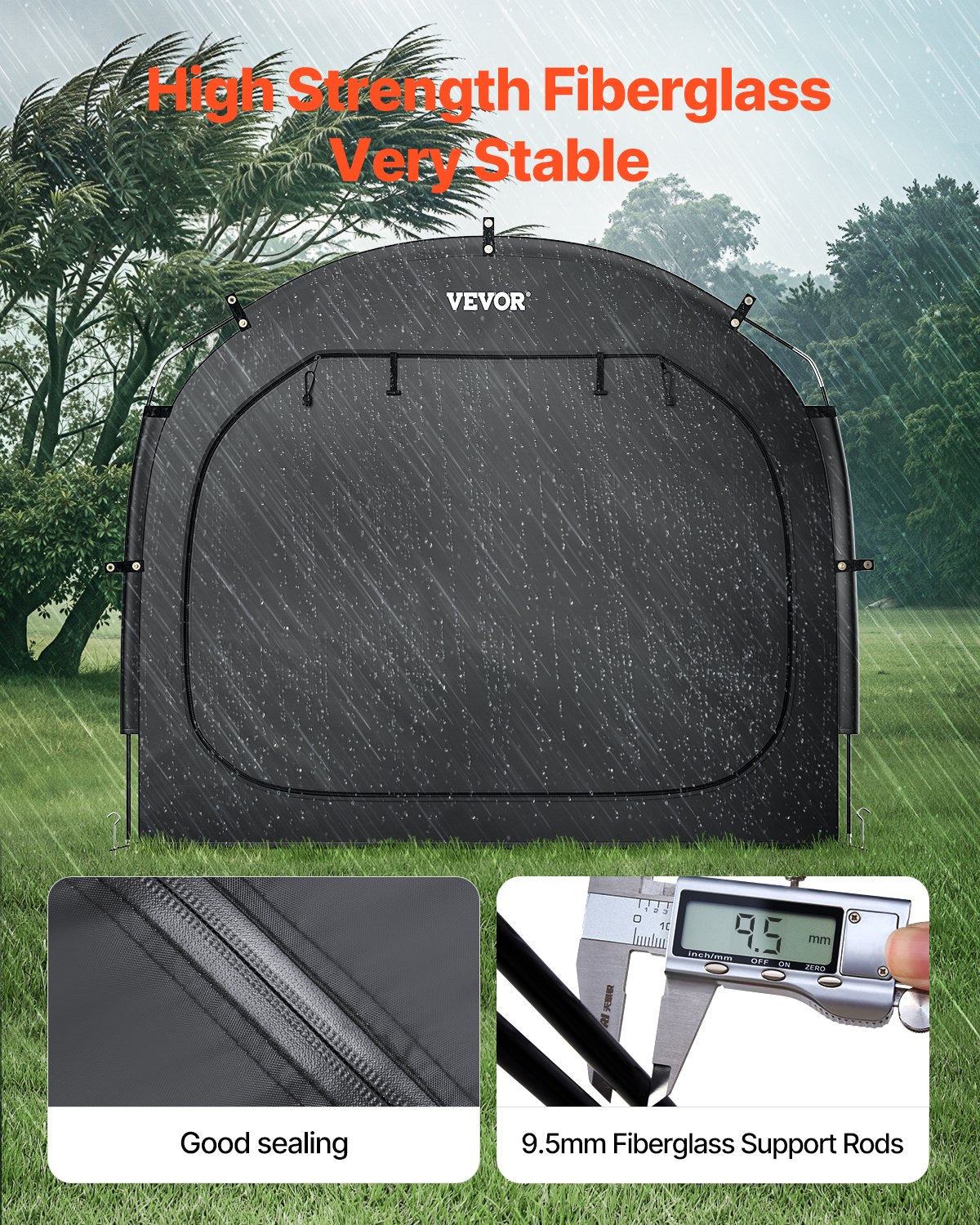 VEVOR Outdoor Bike Storage Tent Spacious Waterproof Bike Tent for 3 to 4 Bikes 