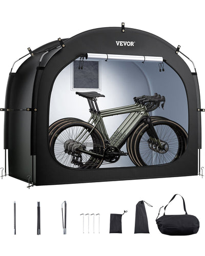 VEVOR Outdoor Bike Storage Tent Spacious Waterproof Bike Tent for 3 to 4 Bikes 