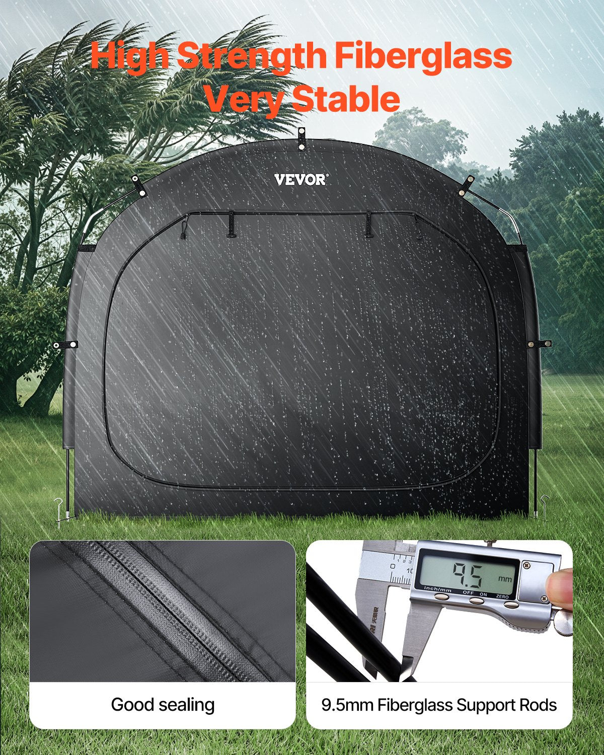 VEVOR Outdoor Bike Storage Tent Spacious Waterproof Bike Tent for 5 Bikes 