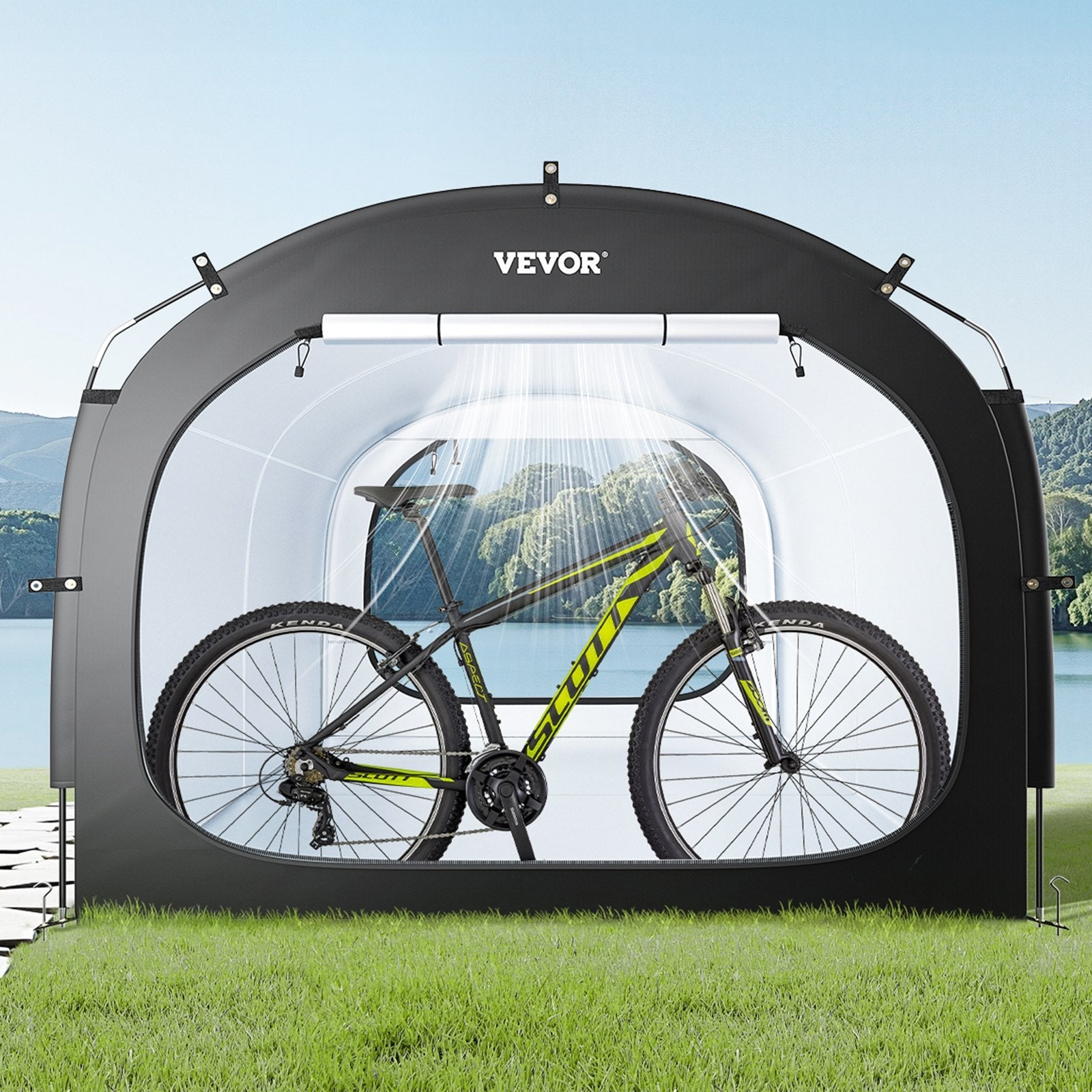 VEVOR Outdoor Bike Storage Tent Spacious Waterproof Bike Tent for 5 Bikes 