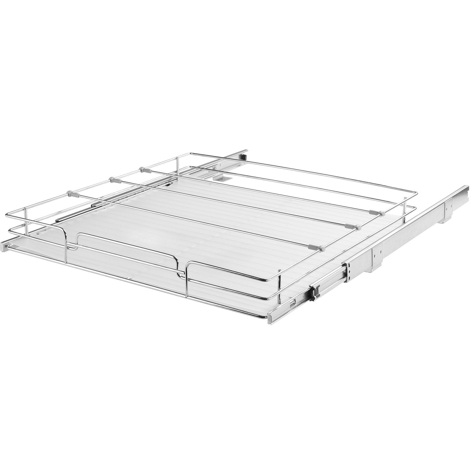 VEVOR 20"W x 21"D Pull Out Cabinet Organizer, Heavy Duty Slide Out Pantry Shelves, Chrome-Plated Steel Roll Out Drawers, Sliding Drawer Storage for Home, Inside Kitchen Cabinet, Bathroom, Under Sink 