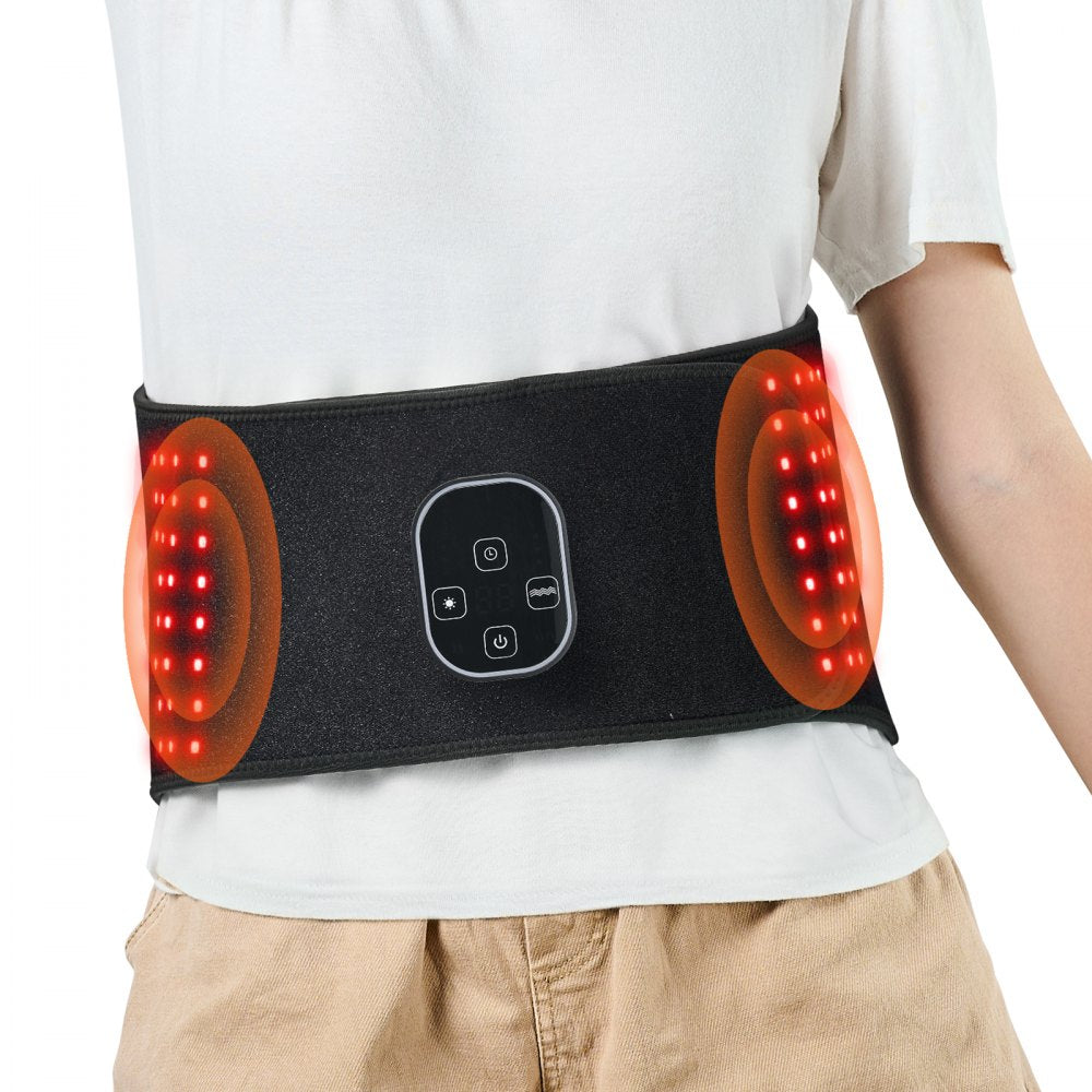 VEVOR Red Light Therapy Belt for Waist 660&850nm Red Light Therapy Pad 112 LEDs 