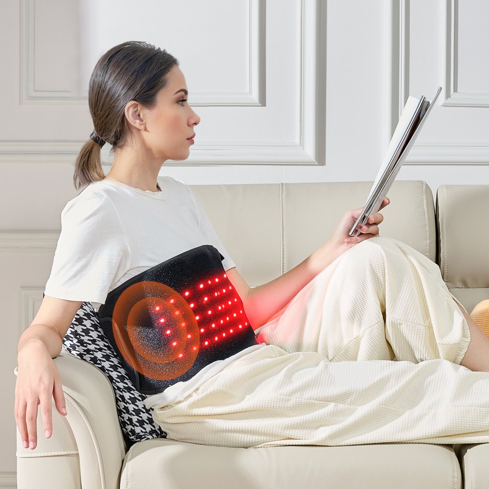 VEVOR Red Light Therapy Belt for Waist Shoulder 660&850nm Light Therapy Device 