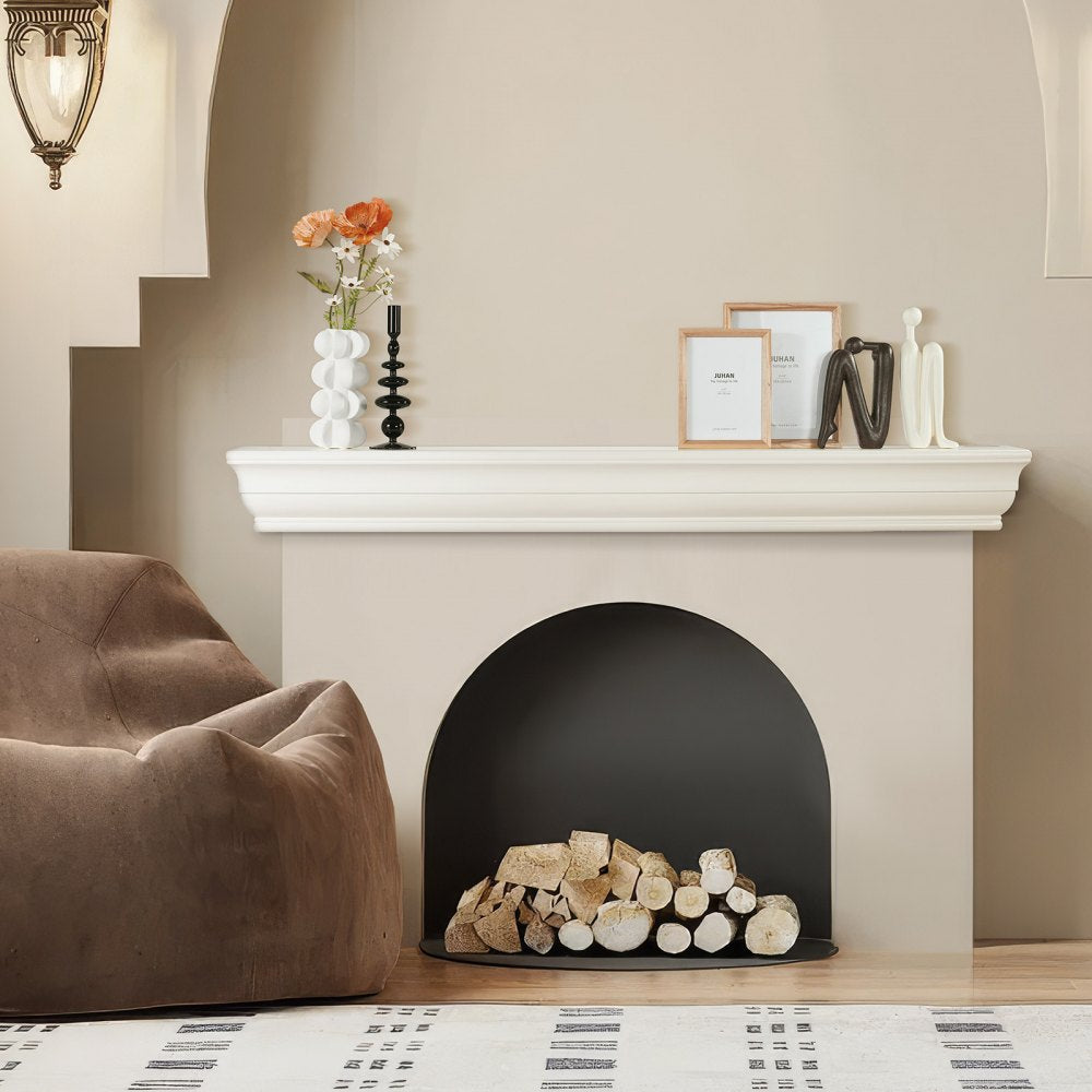 VEVOR Fireplace Mantel Wood Shelf Floating Living Room Mantel Shelf 60" White 