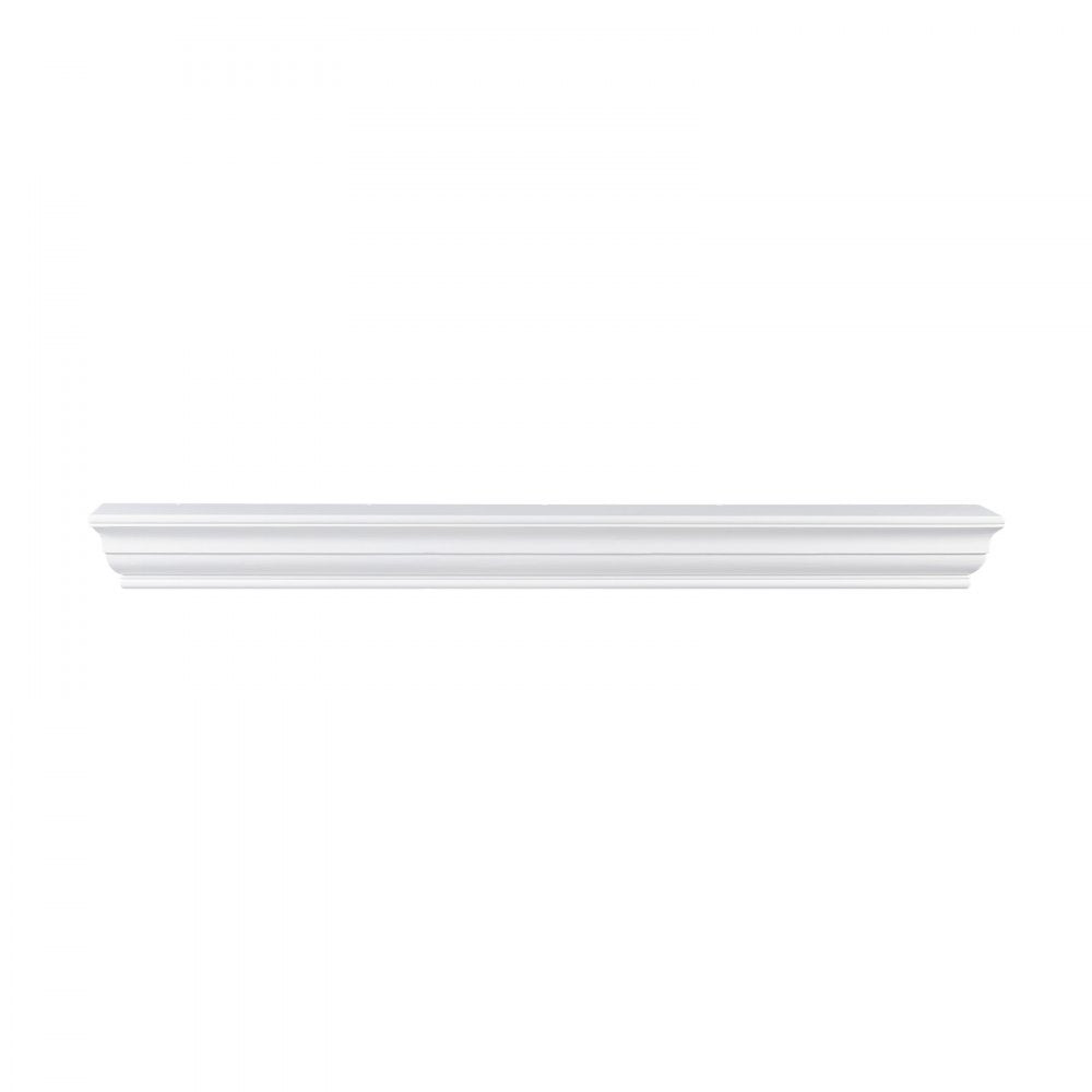VEVOR Fireplace Mantel Wood Shelf Floating Living Room Mantel Shelf 60" White 
